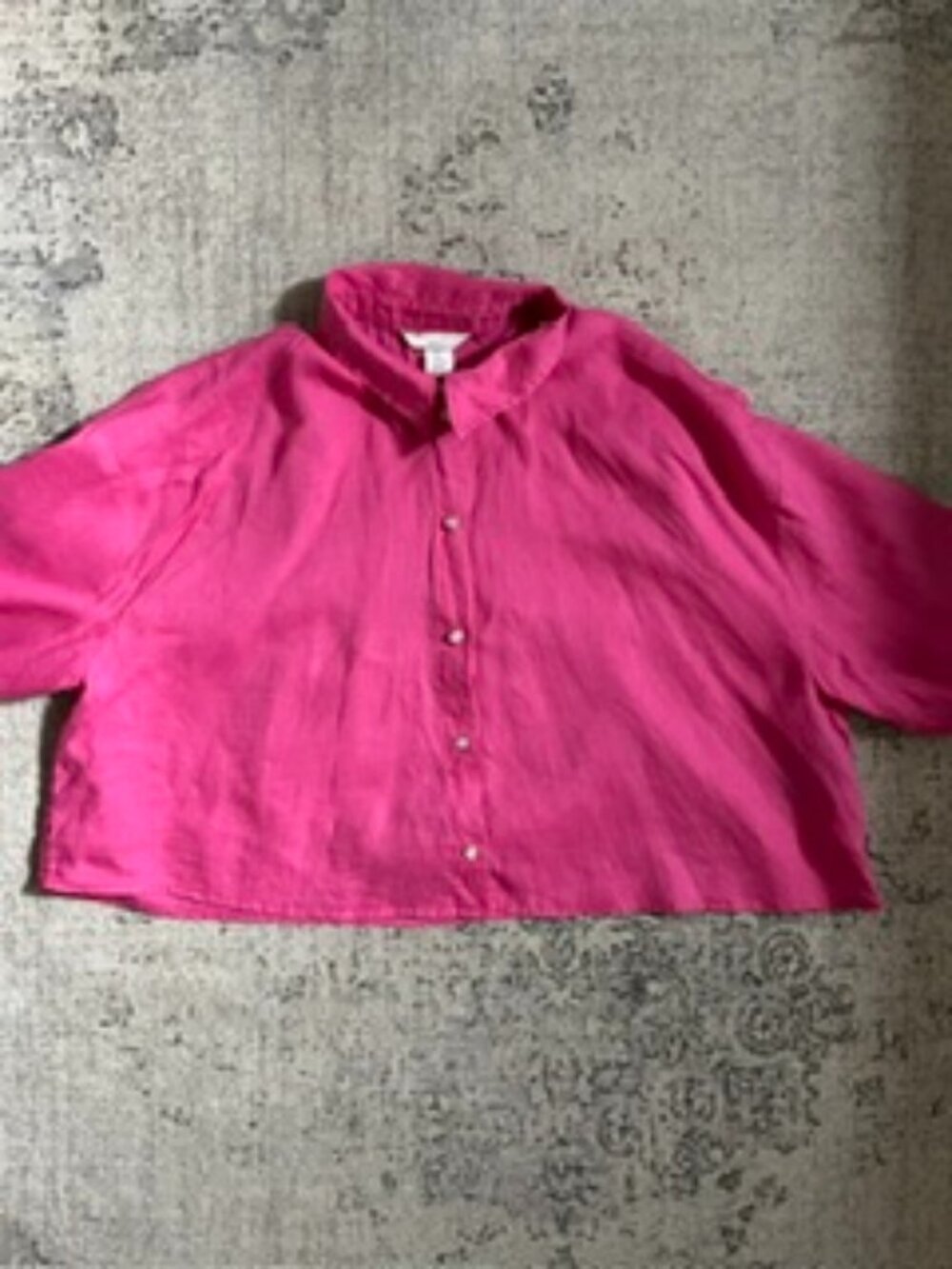 🧡3/$15 H&M Linen Pink 100% Linen Shirt Women's L